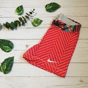 Peach/orange Nike pro shorts